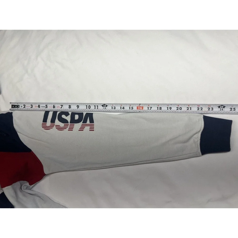U.S. Polo Assn. Men's Small Zip Up Hoodie Tricolor (Red, White & Blue) - Picture 2 of 8